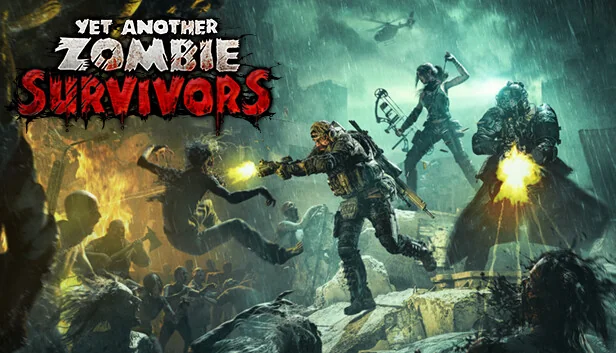 Yet Another Zombie Survivors official artwork showing a squad facing zombies